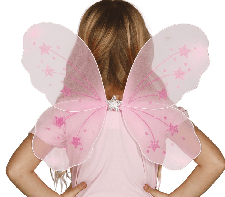 Roze Vleugels Kind 40cm van Fiestas Guirca koop je bij Partywinkel