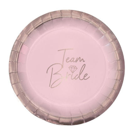 Roze Vrijgezellenfeest Borden 23cm 8st van Riethmueller koop je bij Partywinkel