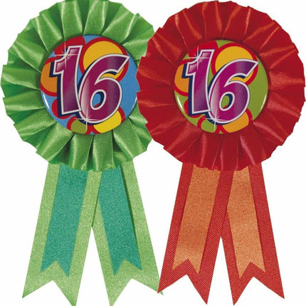 Rozet 16 Jaar - Partywinkel - 8711319107220