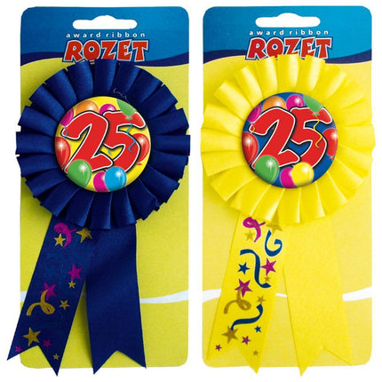 Rozet 25 Jaar Deluxe - Partywinkel - 8714572046442