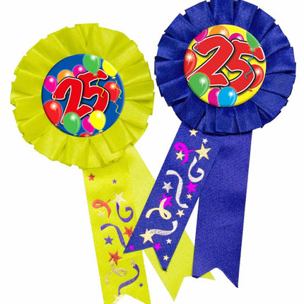 Rozet 25 Jaar Deluxe - Partywinkel - 8714572046442