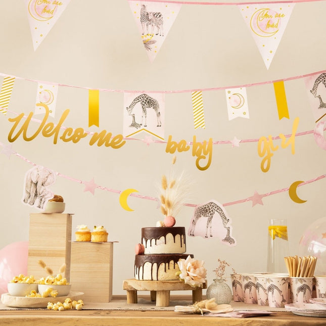 Safari Slinger Roze Safari 2,5m van Haza Witbaard koop je bij Partywinkel