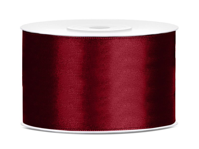 Satijn Lint Bordeaux Rood 38mm 25m van Partydeco koop je bij Partywinkel