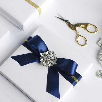 Satijn Lint Donkerblauw 38mm 25m van Partydeco koop je bij Partywinkel