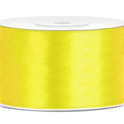 Satijn Lint Geel 38mm 25m van Partydeco koop je bij Partywinkel