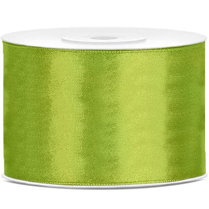 Satijn Lint Lime Groen 50mm 25m van Partydeco koop je bij Partywinkel