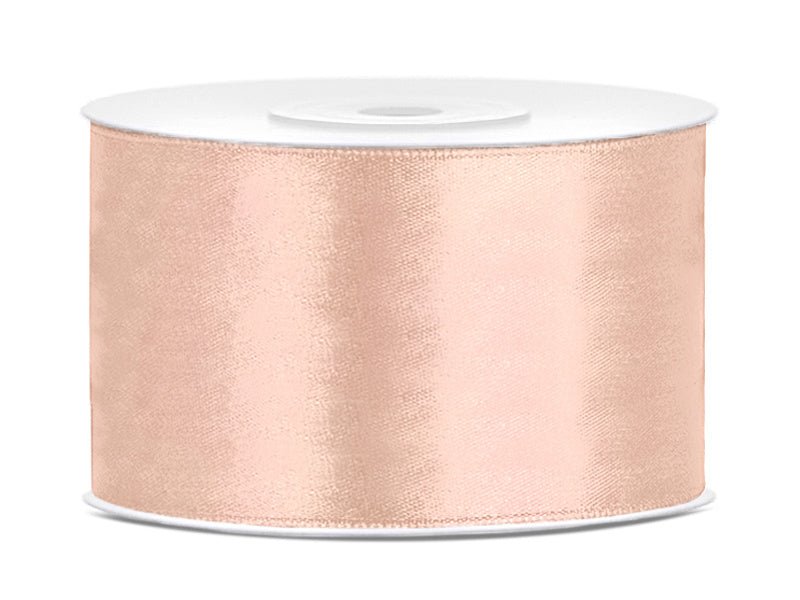 Satijn Lint Perzikkleur 38mm 25m van Partydeco koop je bij Partywinkel