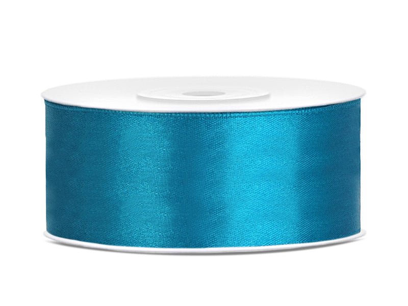 Satijn Lint Turquoise 25mm 25m van Partydeco koop je bij Partywinkel