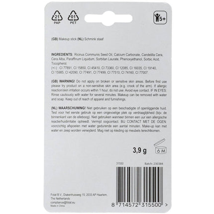 Schmink Stick Rood - Wit - Blauw van Folat koop je bij Partywinkel