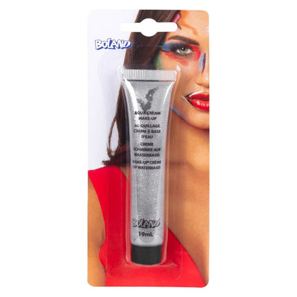Schmink Waterbasis Zilver 19ml van Boland koop je bij Partywinkel