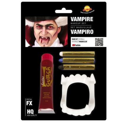 Schminkset Vampier met Gebit 20ml van Fiestas Guirca koop je bij Partywinkel
