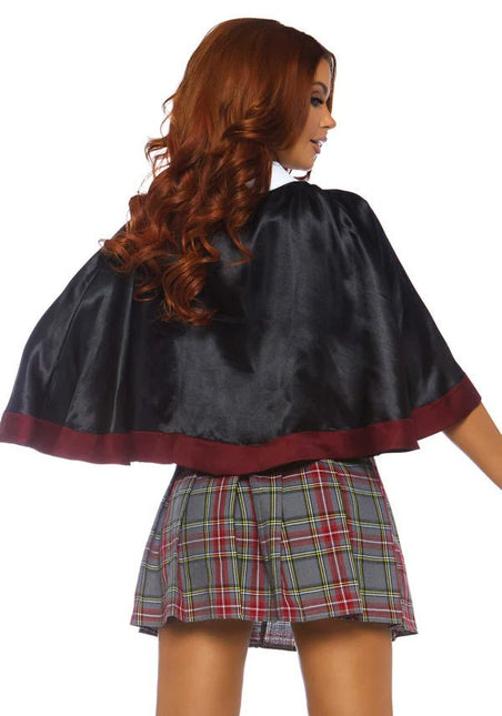 Schoolmeisje Kostuum Grijs Rood Dames Leg Avenue - Partywinkel - 714718535784