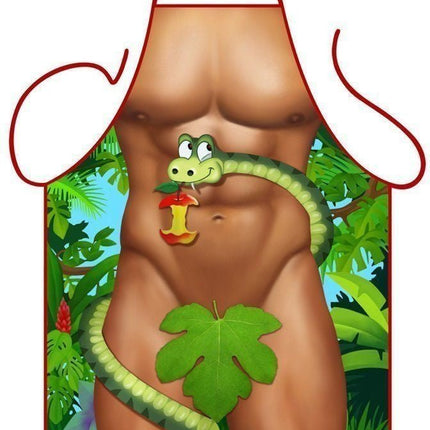 Schort Adam van Partychimp koop je bij Partywinkel