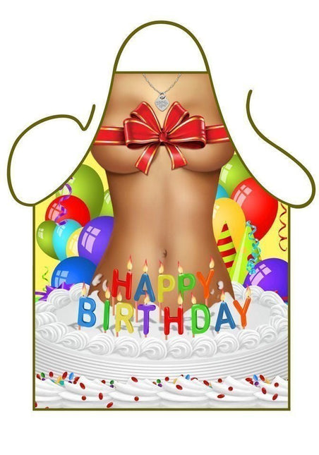 Schort Happy Birthday van Partychimp koop je bij Partywinkel