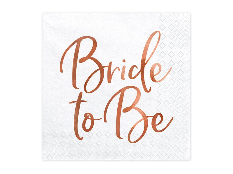 Servetten Bride To Be 33cm 20st van Partydeco koop je bij Partywinkel