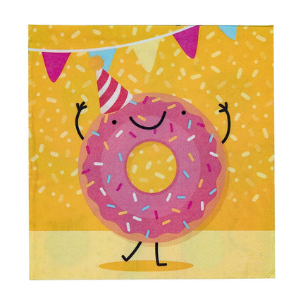 Servetten Donut Papier 33cm van Boland koop je bij Partywinkel