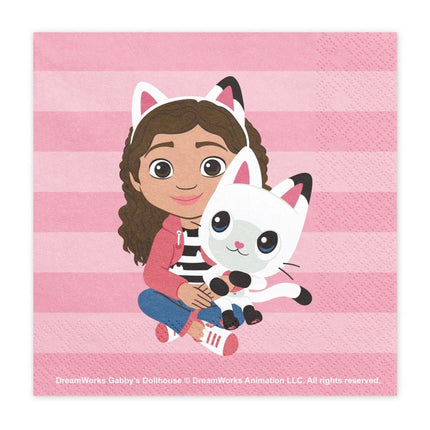 Servetten Gabby's Dollhouse, 33 x 33 van Partydeco koop je bij Partywinkel
