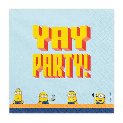 Servetten Minions, 33x33 cm van Partydeco koop je bij Partywinkel