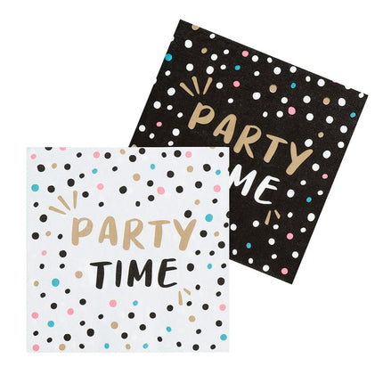 Servetten Party Time Papier 33cm 20st van Boland koop je bij Partywinkel