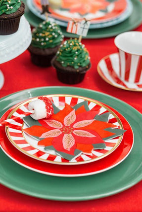 Servetten Rode Kerst Ster 15,5cm 20st van Partydeco koop je bij Partywinkel