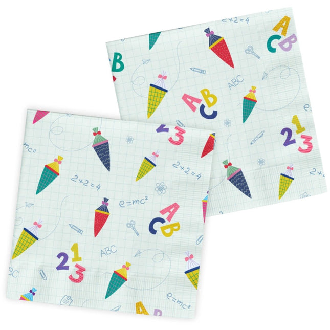 Servetten Schulanfang 33x33cm - 20 stuks van Folat koop je bij Partywinkel