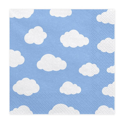 Servetten Wolken 33cm 20st van Partydeco koop je bij Partywinkel