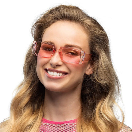 Set 2 Partybrillen Escape (zwart en roze) van Boland koop je bij Partywinkel