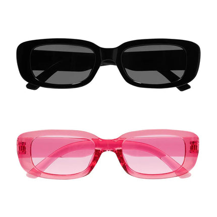 Set 2 Partybrillen Techno (zwart en roze) van Boland koop je bij Partywinkel