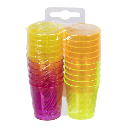 Shotglaasjes Neon 20st van Boland koop je bij Partywinkel