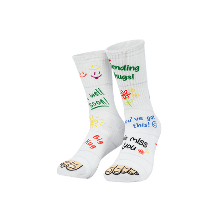 Lustige Socken mit gebrochenem Bein