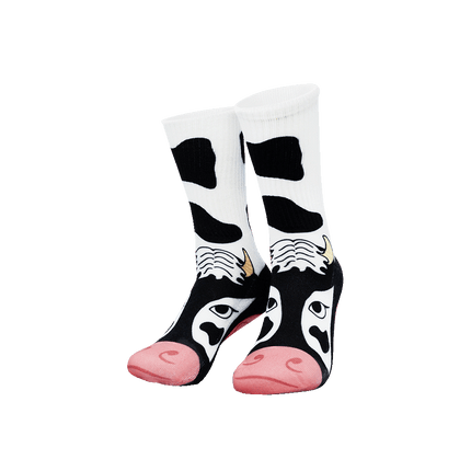 Lustige Socken mit Kuhmotiv
