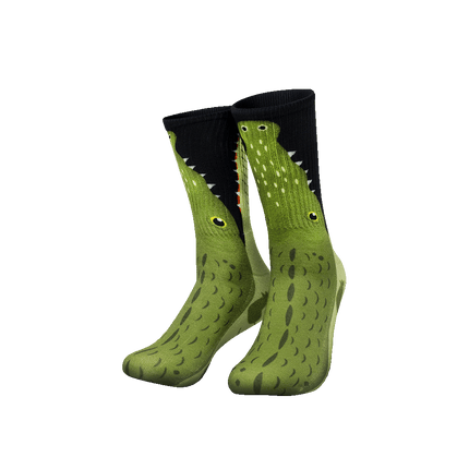 Lustige Socken mit Krokodil