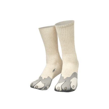 Lustige Socken mit Hundepfoten