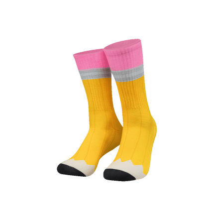 Lustige Socken mit Bleistift