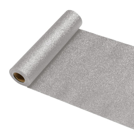 Silberner Tischläufer Glitter 30Cm 5m