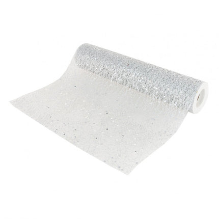 Silberner Tischläufer Glitter 5m