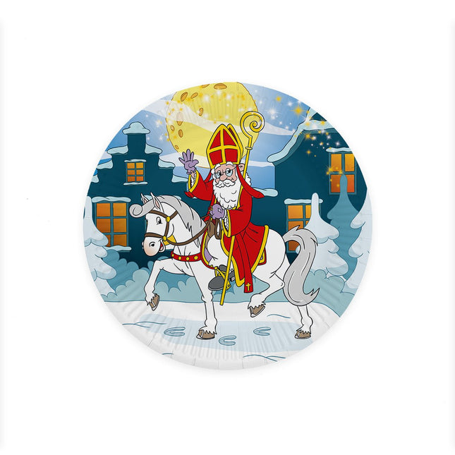 Sinterklaas Borden 23cm 8st - Partywinkel - 5712735038191