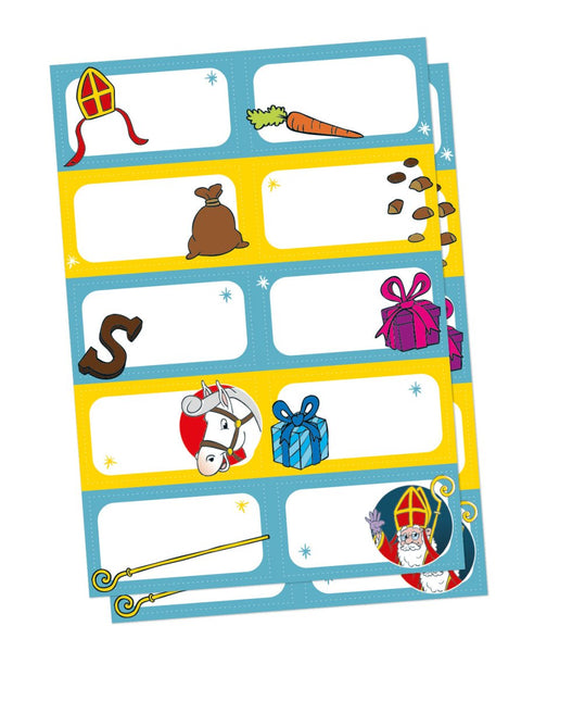 Sinterklaas Naamstickers 2st - Partywinkel - 5712735038306
