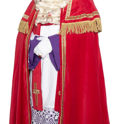 Sinterklaaspak Katoen Fluweel 4 delig van Haza Witbaard koop je bij Partywinkel