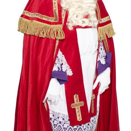 Sinterklaaspak Katoen Fluweel 4 delig van Haza Witbaard koop je bij Partywinkel