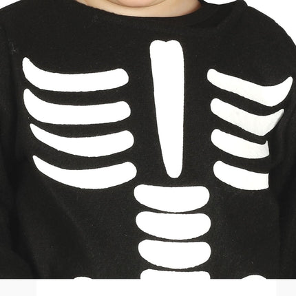 Skelet Halloween Kostuum Baby Zwart Wit van Fiestas Guirca koop je bij Partywinkel