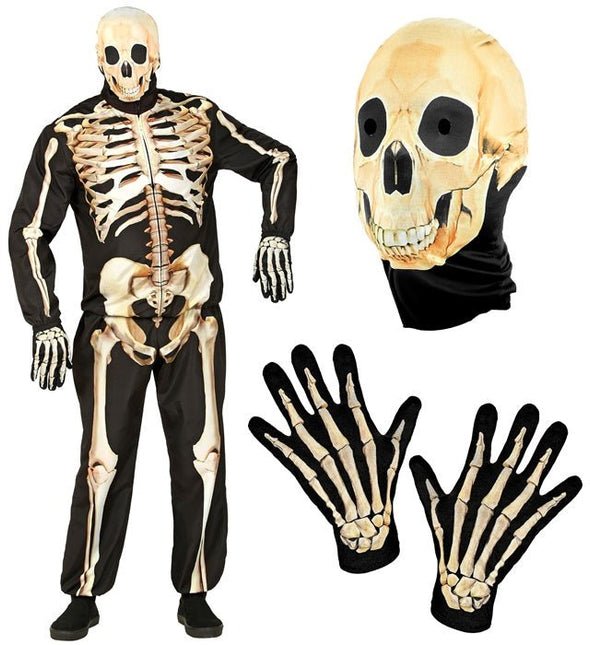 Skelet Kostuum Heren 4 delig van Widmann koop je bij Partywinkel