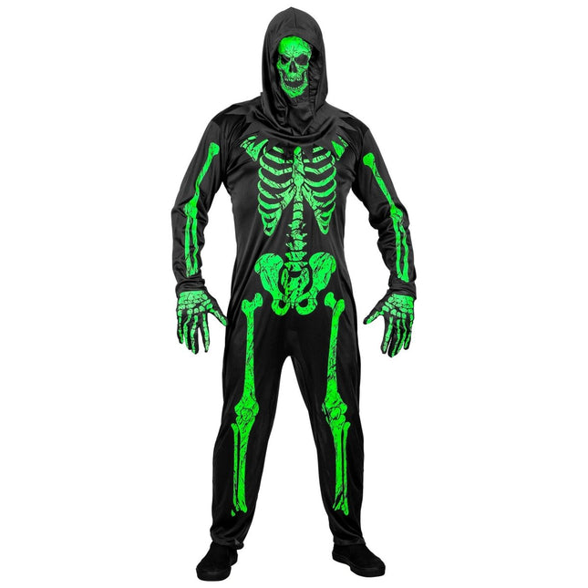 Skelet Kostuum Heren Neon 3 delig van Widmann koop je bij Partywinkel