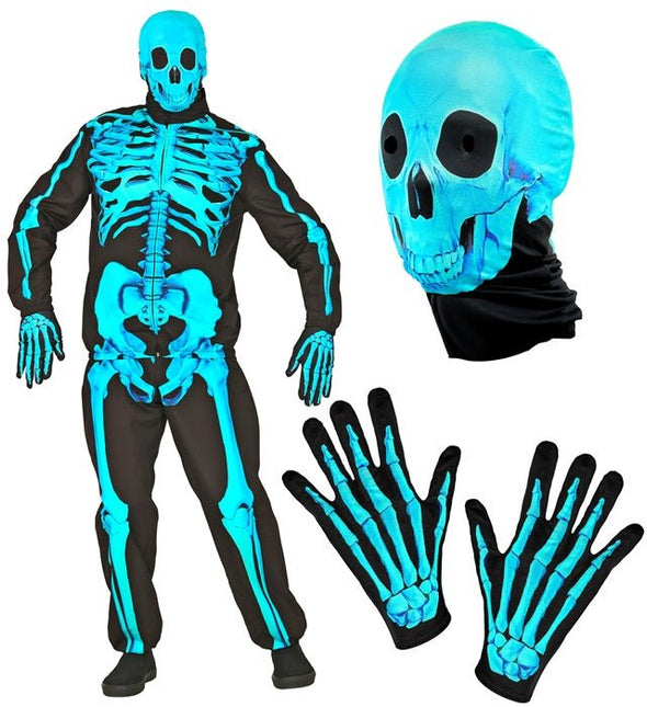 Skelet Kostuum Neon 4 delig van Widmann koop je bij Partywinkel