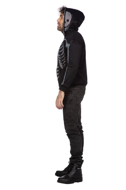 Skelet Vest Zwart Heren Strass van Wilbers & Wilbers koop je bij Partywinkel