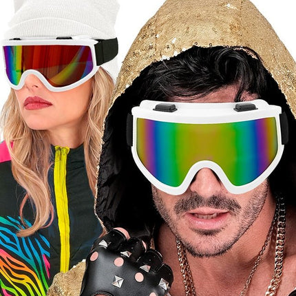 Ski Bril 80s Wit van Widmann koop je bij Partywinkel