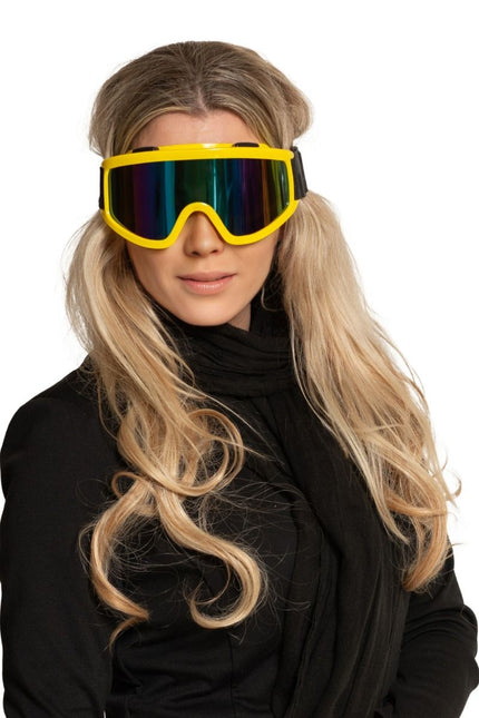 Ski Bril Geel van Partychimp koop je bij Partywinkel