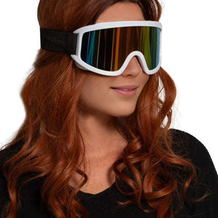 Skibril Wit van Partychimp koop je bij Partywinkel