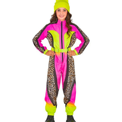 Skier/Snowboarder Luipaard Roze/Geel Meisje van Widmann koop je bij Partywinkel