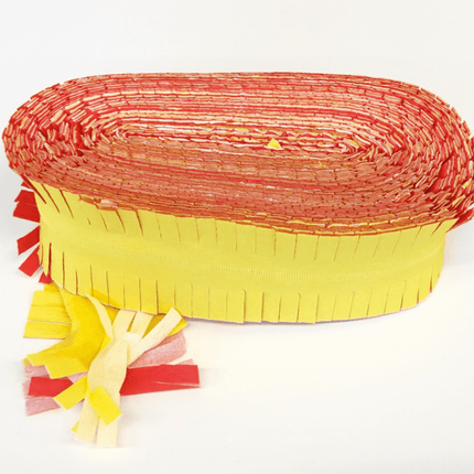 Slinger Crepe Rood Wit Geel Brandvertragend 24m van WeFiesta koop je bij Partywinkel